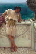 Alma-Tadema, Sir Lawrence The Poet Gallus Dreaming (mk23) Sweden oil painting artist